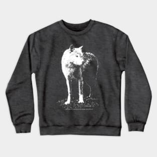 white wolf - grandmother wolf Crewneck Sweatshirt